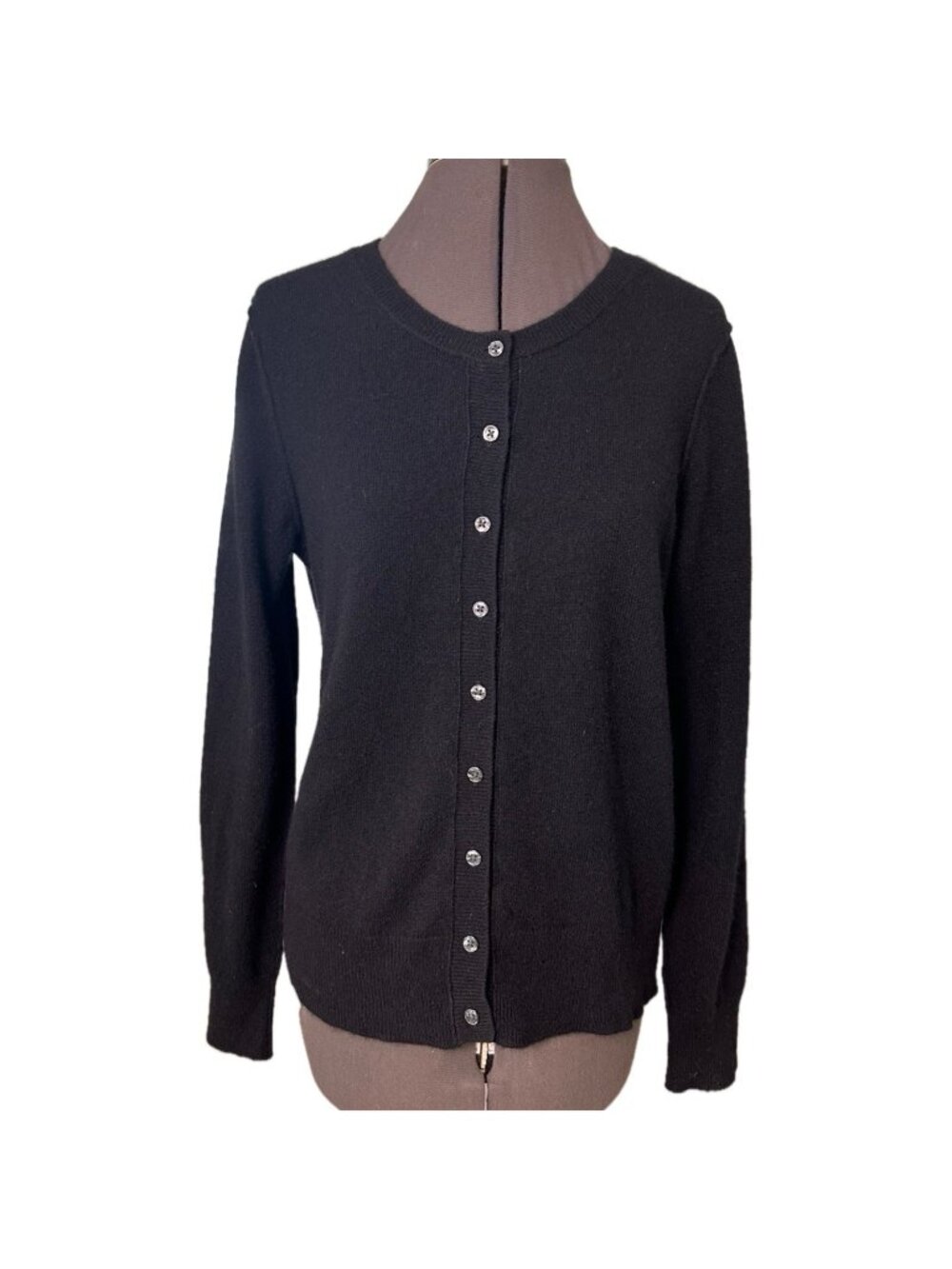 100% Cashmere Women’s Cardigan Black Medium